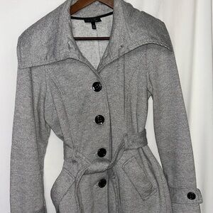 A. Byer Classic Gray Trench Coat